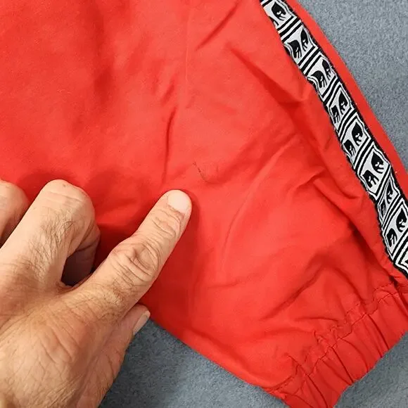 OBEY Worldwide Mens Jacket Large Red Windbreaker Hooded Outdoor Hiking Gorpcore - Picture 6 of 16